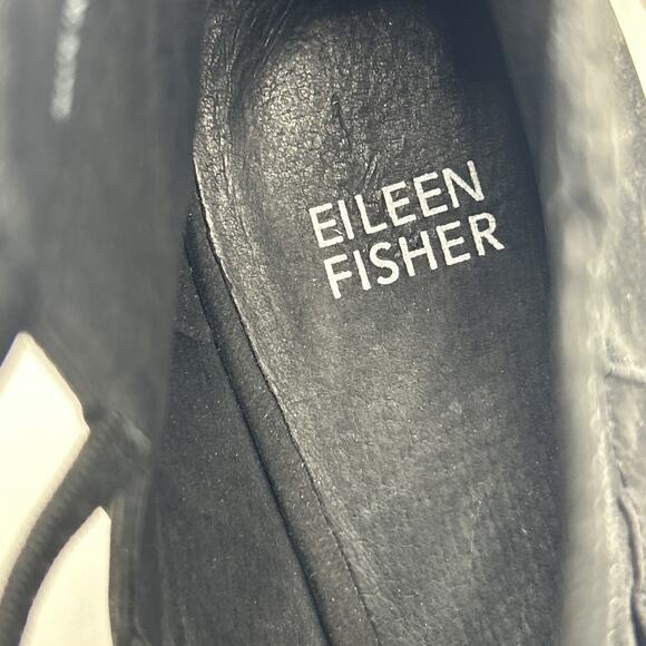 EILEEN FISHER James Strappy SAVY Sandal BOOT BLOCK BLACK NUBUCK 9.5 - Picture 10 of 11